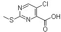 5-氯-2-甲硫基-4-嘧啶羧酸